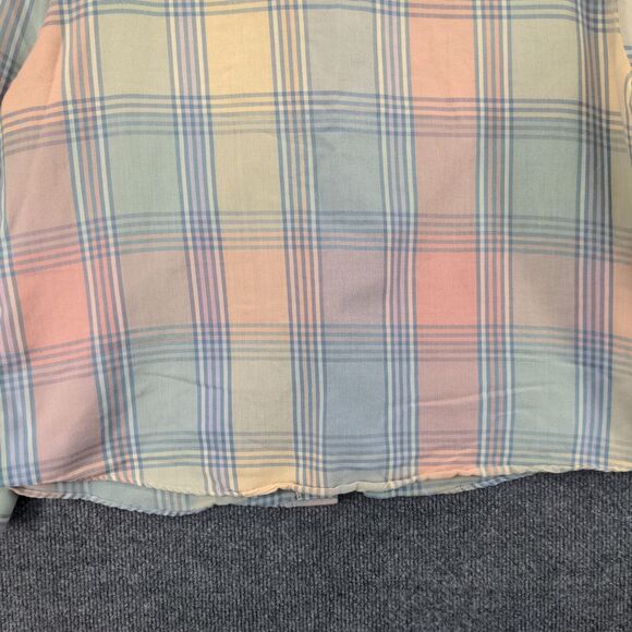 Ms Russ Womens Button Front Shirt Multi Plaid XXL Button Front Long Sleeve - Picture 12 of 16